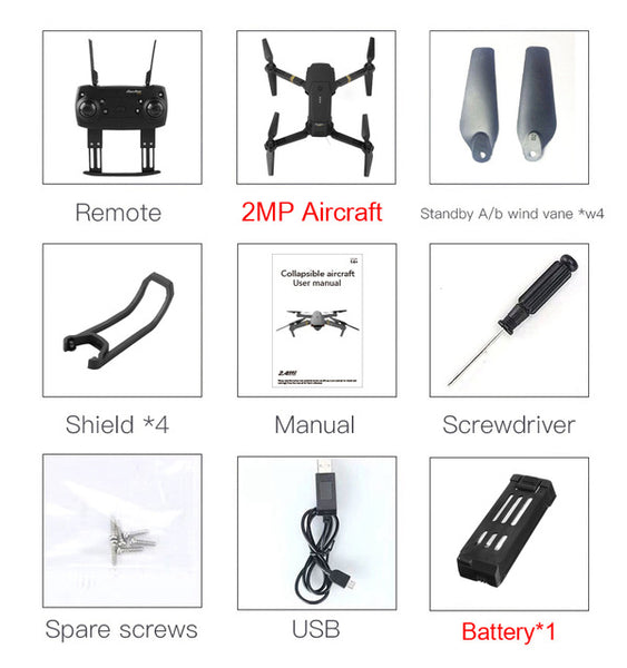 Eachine E58 WIFI FPV With Wide Angle HD Camera High Hold Mode Foldable Arm RC Quadcopter Drone RTF VS VISUO XS809HW JJRC H37